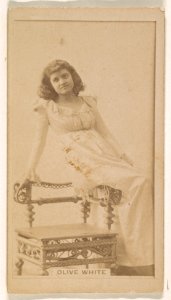 Olive White, from the Actresses series (N245) issued by Kinney Brothers to promote Sweet Caporal Cigarettes MET DP859860