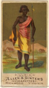 Nubia, from the Natives in Costume series (N16) for Allen & Ginter Cigarettes Brands MET DP834843