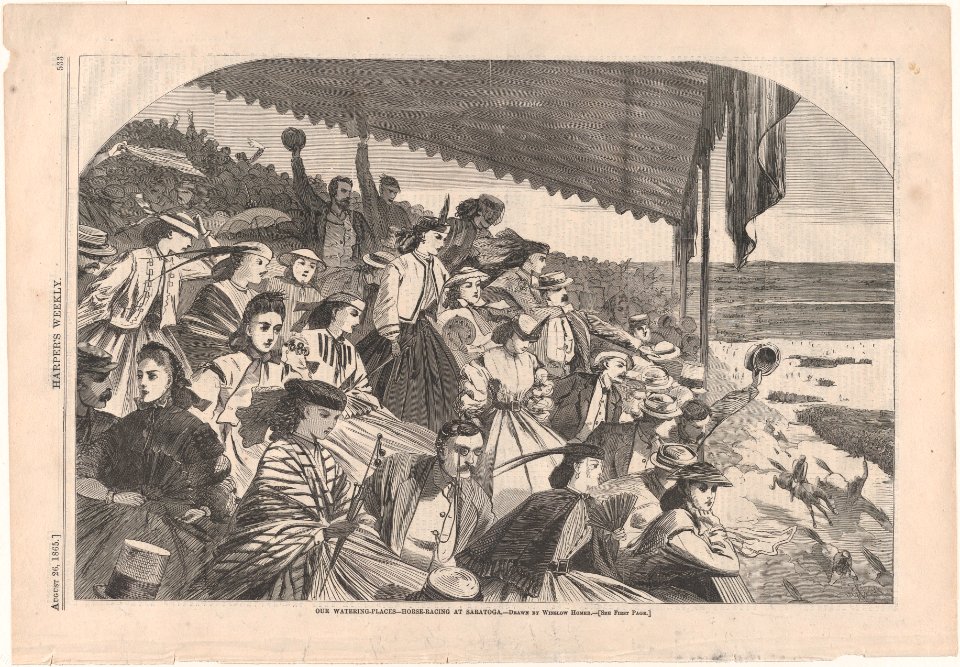 Our Watering Places – Horse Racing at Saratoga – Drawn by Winslow Homer (Harper's Weekly, Vol. IX) MET DP875219