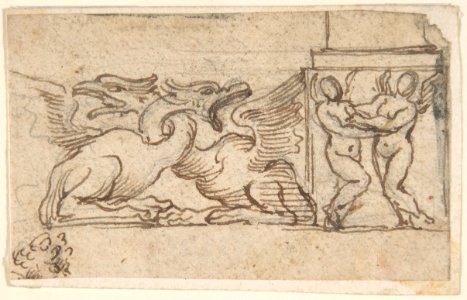 Ornamental Design of Winged Female Figures and Dragons MET DP802706