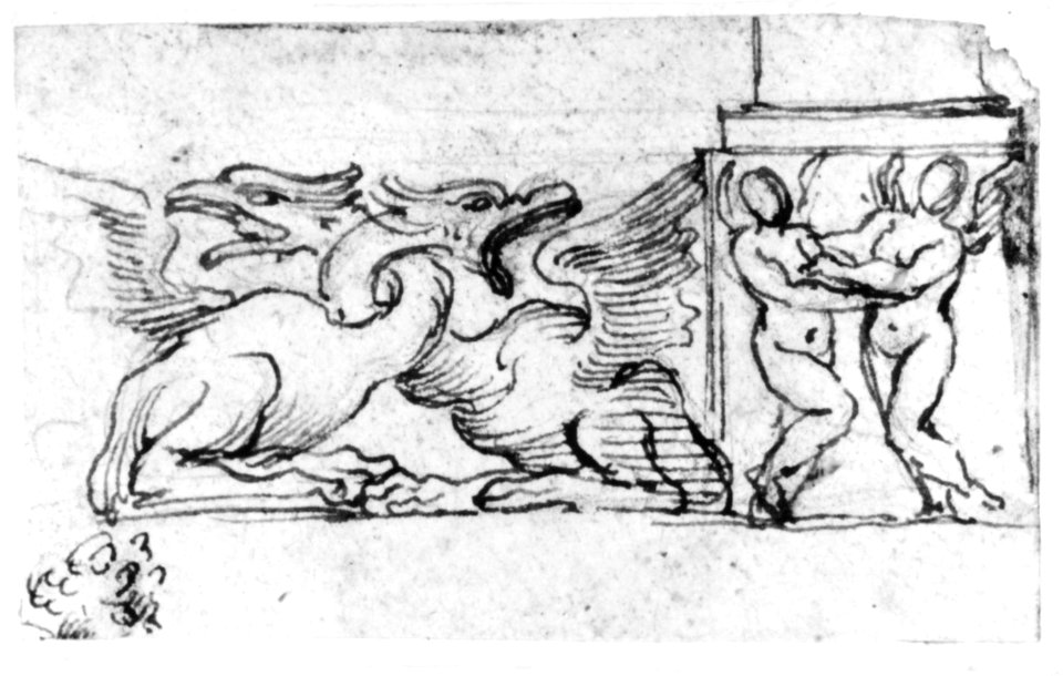 Ornamental Design of Winged Female Figures and Dragons MET 271715