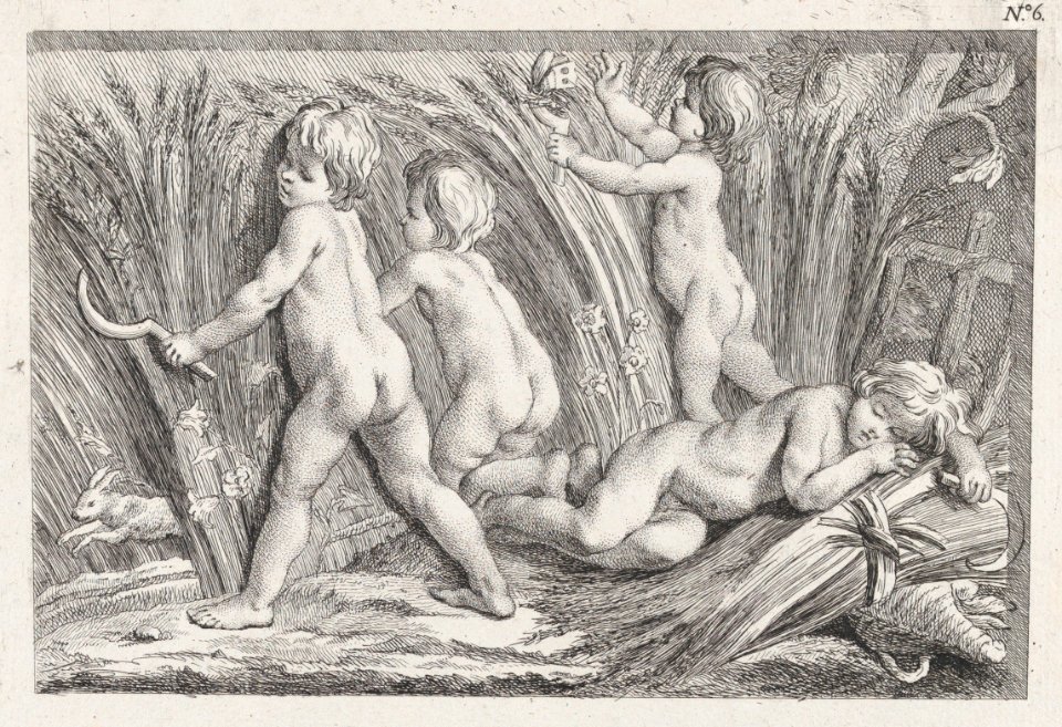 Nude children shearing wheat; an allegory of Summer; after a bas-relief on the Fontaine des Quatre-Saisons (Paris) MET DP876432