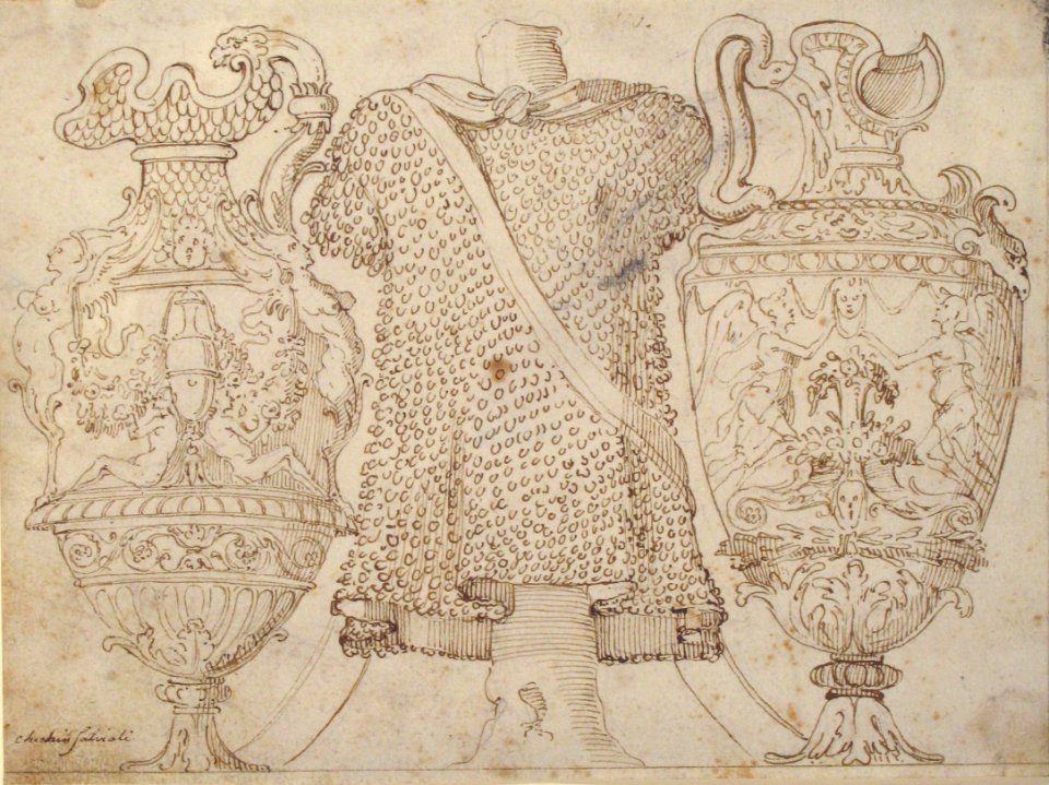 Ornamental Design with Amphore and Antique Style Armor MET 63.712.82