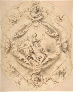 Ornamental Design with Diana and Endymion in a Central Cartouche MET DP802475