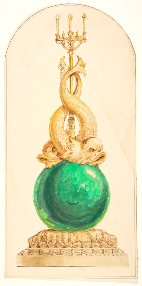 Ornament Design with a Trident and Two Fish MET DP812601