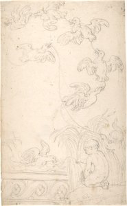 Ornament with Children Catching Ducks on Baited Strings MET DP804561