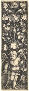 Ornament with a Genius Holding a Shield MET DP828527