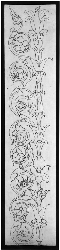 Ornamental drawings (recto) blank (verso) MET sf68 769 65r-MM43713