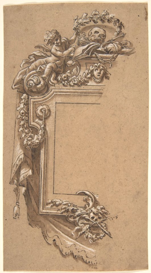 Ornamental Design with Putto and Skulls MET DP802720