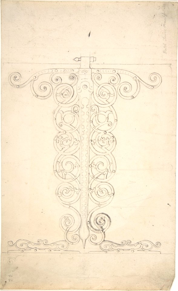 Ornamented Metal Hinge from Watch Tower, Frankfurt am Main MET DP806838