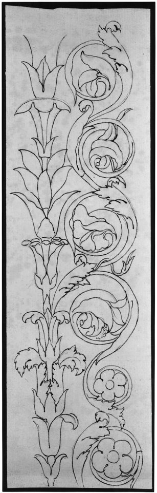 Ornamental drawings (recto) blank (verso) MET sf68 769 64r-MM43712