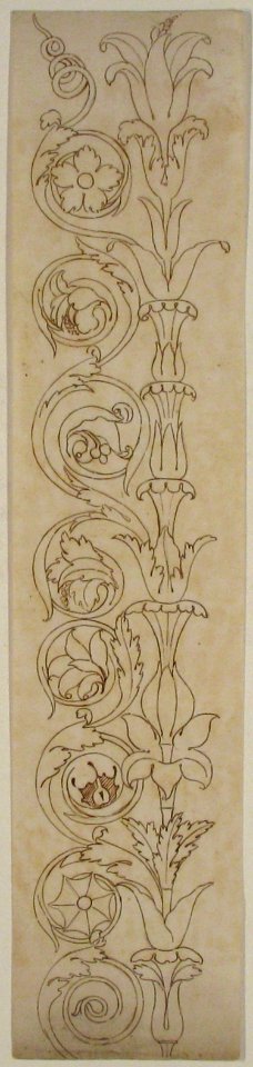 Ornamental drawings (recto) blank (verso) MET 68.769.65