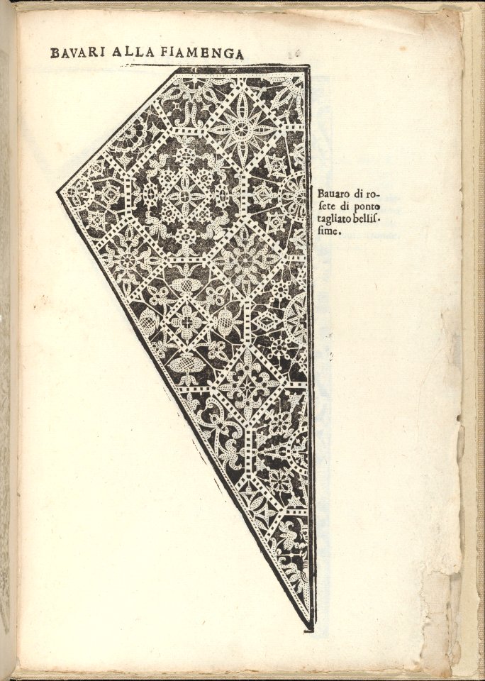 Ornamento nobile...Fatta da Lucretia Romana (Libro V of the Corona), page 12 (recto) MET DP358645