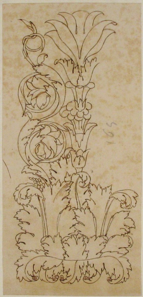 Ornamental drawings (recto) blank (verso) MET 68.769.62