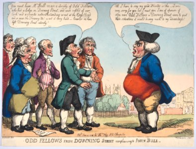 Odd Fellows from Downing Street Complaining to John Bull MET DP881798