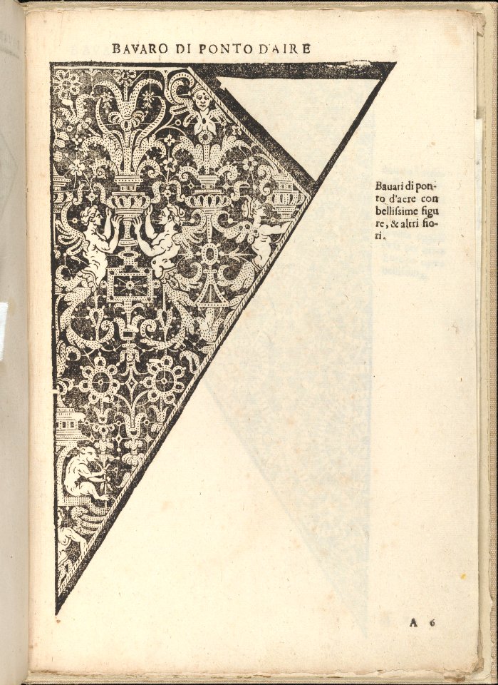 Ornamento nobile...Fatta da Lucretia Romana (Libro V of the Corona), page 6 (recto) MET DP358639