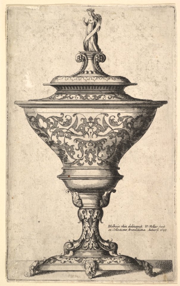 Ornate goblet on feet of masks MET DP823953