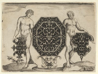 Octagonal Case and Two Other Motifs Held by Ignudi MET DP837418