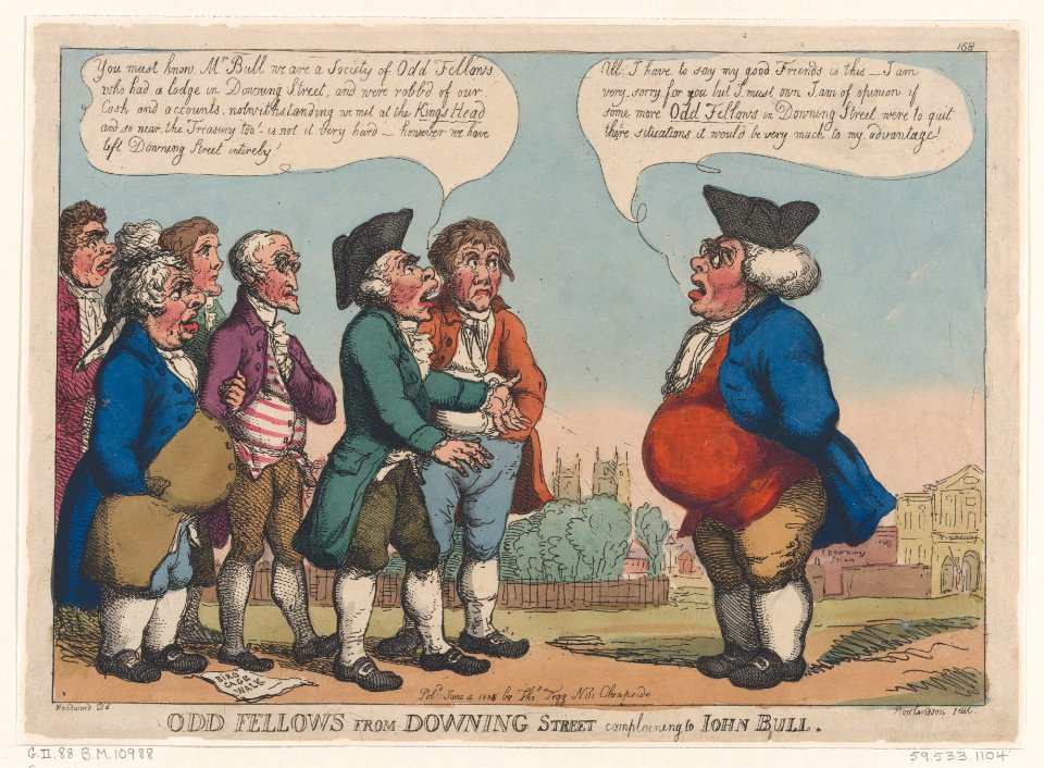 Odd Fellows from Downing Street Complaining to John Bull MET DP873910
