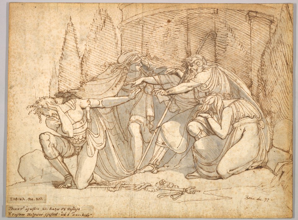 Oedipus at Colonus, Cursing his Son Polynices MET DP823641
