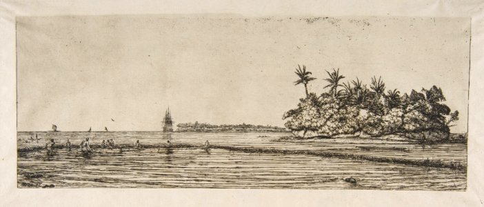 Océanie- Îlots à Uvea (Wallis)- Pêche aux Palmes, 1845 (Oceania- Fishing, near islands with palms in the Uea or Wallis Group, 1845) MET DP813261