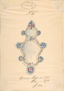 One of Twenty-Three Sheets of Drawings of Glassware (Mirrors, Chandeliers, Goblets, etc.) MET DP803958