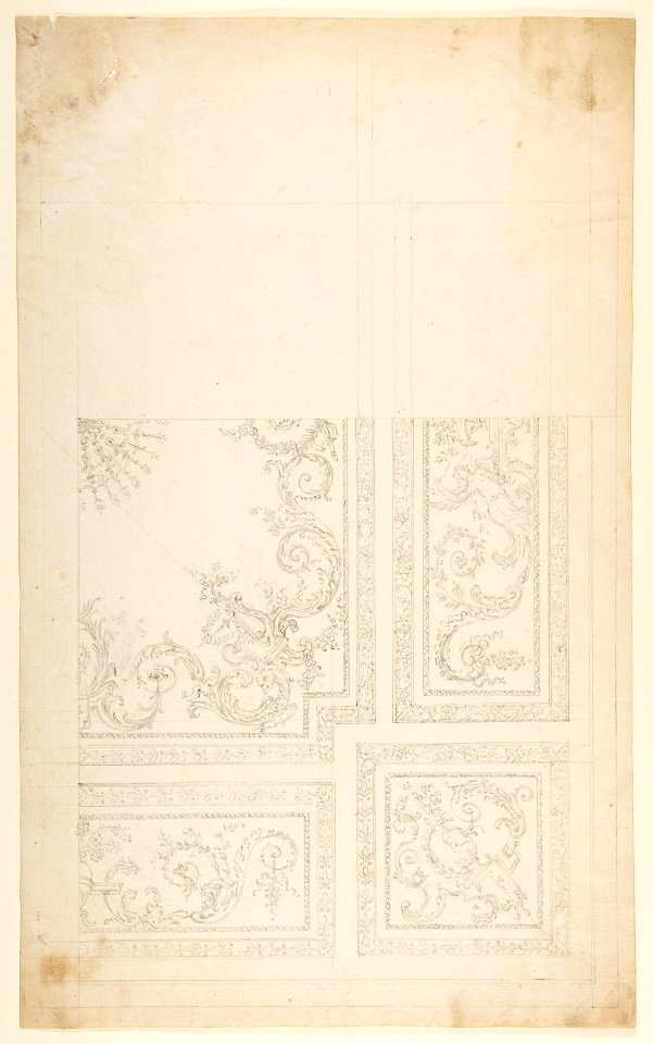 One Quarter of a Design for a Ceiling of a Room with Halved Variant Designs MET DP812314