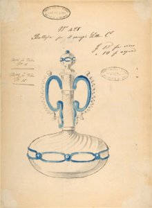 One of Twenty-Three Sheets of Drawings of Glassware (Mirrors, Chandeliers, Goblets, etc.) MET DP803961