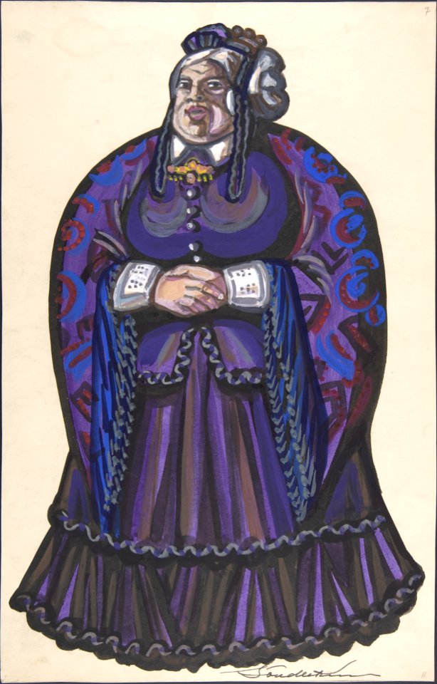 Old Woman in a purple dress MET DP804830