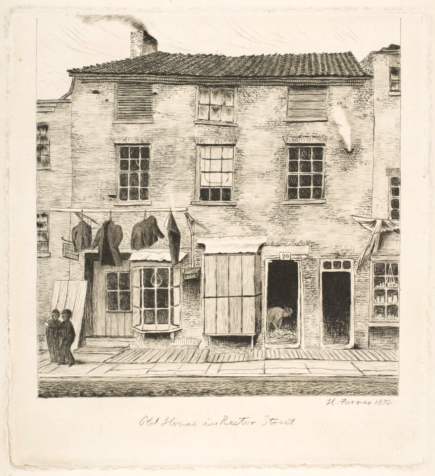 Old House in Rector Street (from Scenes of Old New York) MET DP818542