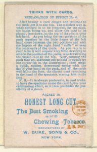 Number 15, Mouchoir du Diable, from the Tricks with Cards series (N138) issued by W. Duke, Sons & Co. to promote Honest Long Cut Tobacco MET DP865857