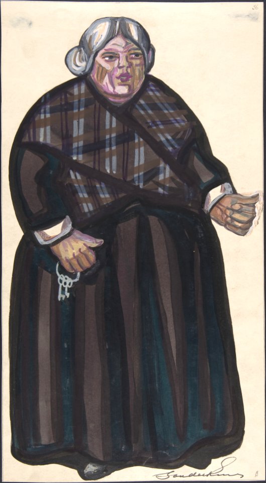 Old Woman holding keys MET DP804828