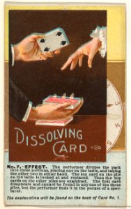 Number 7, Dissolving Card, from the Tricks with Cards series (N138) issued by W. Duke, Sons & Co. to promote Honest Long Cut Tobacco MET DP865676