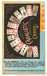 Number 16, Cabalistic Cards, from the Tricks with Cards series (N138) issued by W. Duke, Sons & Co. to promote Honest Long Cut Tobacco MET DP865685