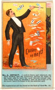 Number 8, Caught on the Fly, from the Tricks with Cards series (N138) issued by W. Duke, Sons & Co. to promote Honest Long Cut Tobacco MET DP865677