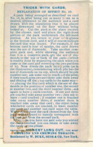Number 23, Carte Vivante, from the Tricks with Cards series (N138) issued by W. Duke, Sons & Co. to promote Honest Long Cut Tobacco MET DP865865