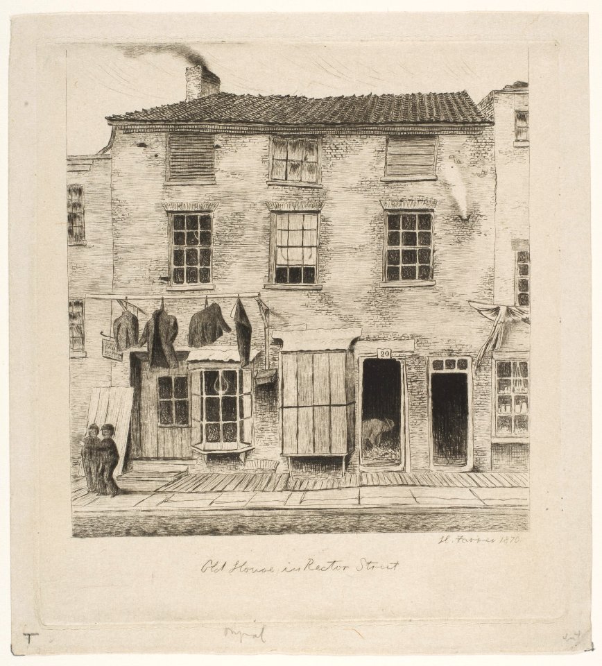 Old House in Rector Street (from Scenes of Old New York) MET DP818545