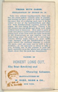 Number 7, Dissolving Card, from the Tricks with Cards series (N138) issued by W. Duke, Sons & Co. to promote Honest Long Cut Tobacco MET DP865849