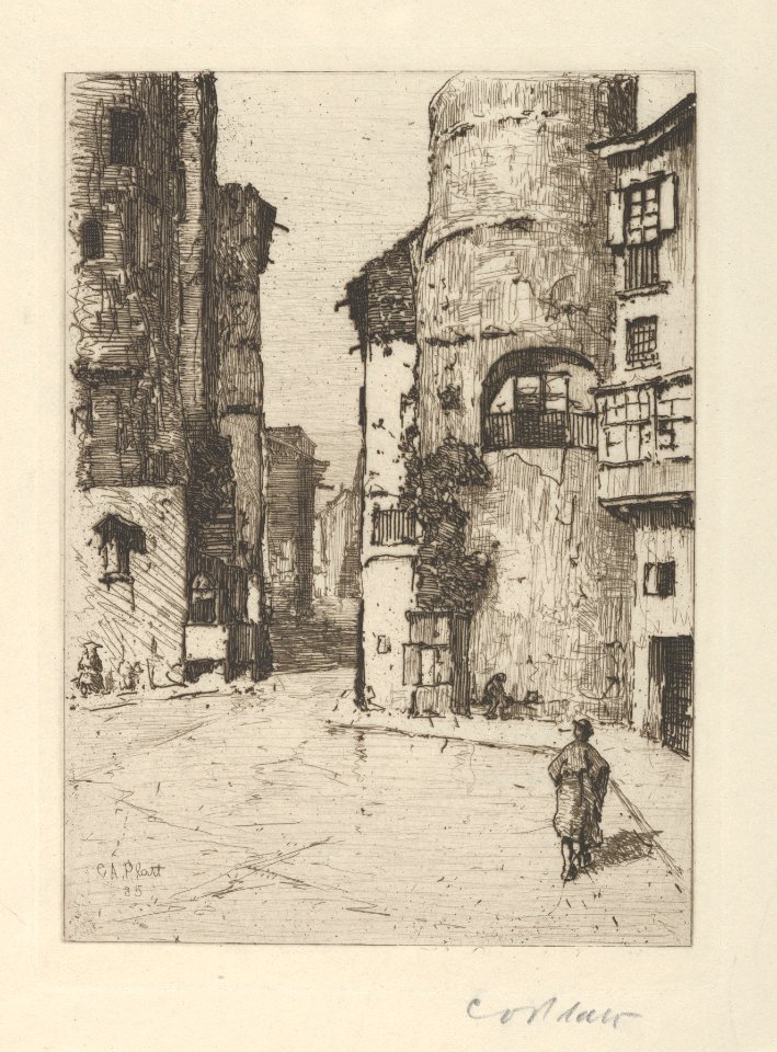Old Gate-Tower at Barcelona MET DP845353 ff