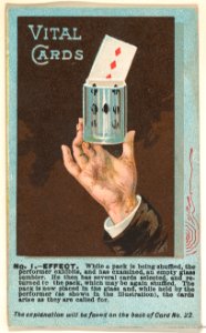 Number 1, Vital Cards, from the Tricks with Cards series (N138) issued by W. Duke, Sons & Co. to promote Honest Long Cut Tobacco MET DP865670