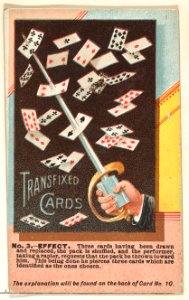 Number 3, Transfixed Cards, from the Tricks with Cards series (N138) issued by W. Duke, Sons & Co. to promote Honest Long Cut Tobacco MET DP865672