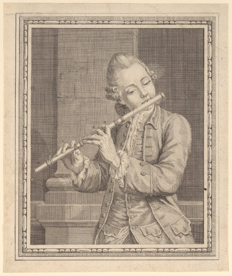 Player of a transverse flute MET DP225968