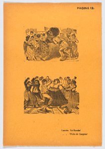 Page 12- figures dancing, mothers-in-law fighting, from '36 Grabados' (Mexico, 1943) MET DP872834