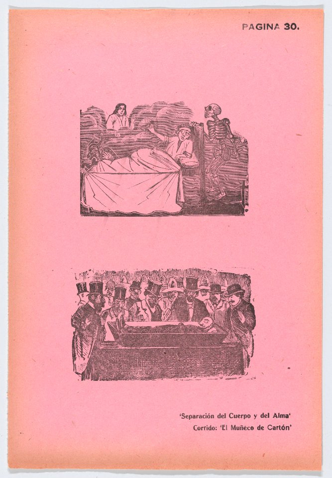Page 30- separation of the body from the soul and th carboard doll, from '36 Grabados' (Mexico, 1943) MET DP872852