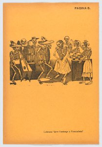 Page 8- skeletons dancing, from '36 Grabados' (Mexico, 1943) MET DP872830