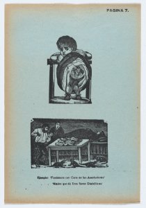 Page 7- a young girl with a face on her bottom (having two faces), a mother who gave birth to three diabolical beings, from '36 Grabados' (Mexico, 1943) MET DP872829
