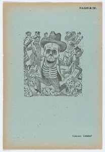 Page 19- a criminal calavera terrifying people, from '36 Grabados' (Mexico, 1943) MET DP872841
