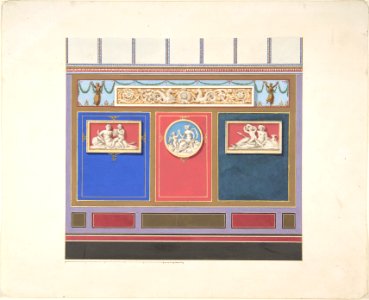Painted Wall Decor Featuring Three Medallions MET DP807067