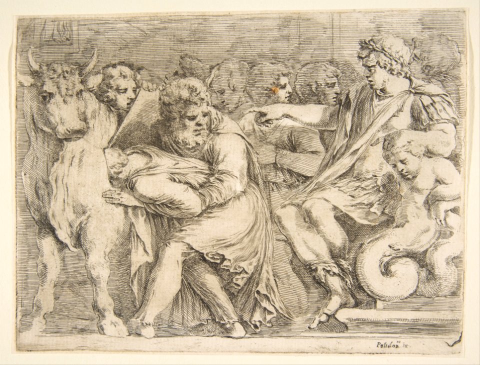 Phalaris Having Perillus Thrown into the Bronze Bull MET DP817186