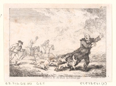 Parson Adams Engaged In A Perilous Hunting Adventure..., illustration to Henry Fielding's "Adventures of Joseph Andrews, and his friend Mr Abraham Adams" MET DP872049